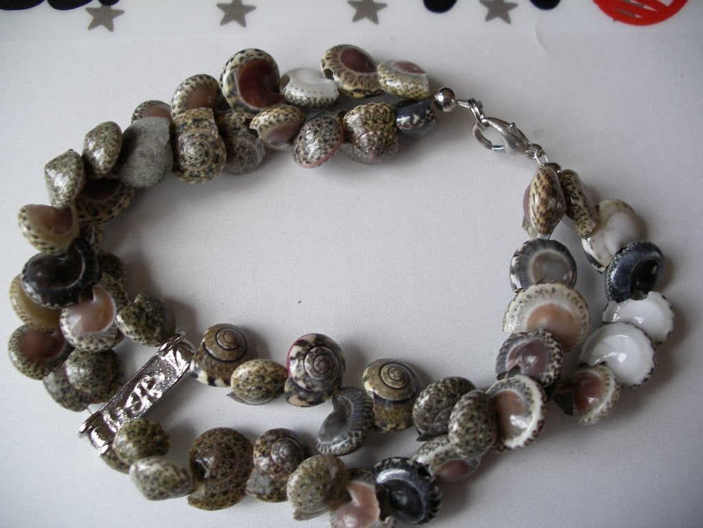 Een mooie Umbonium Schelpen Armband, Verzenden, Overige materialen, Armband