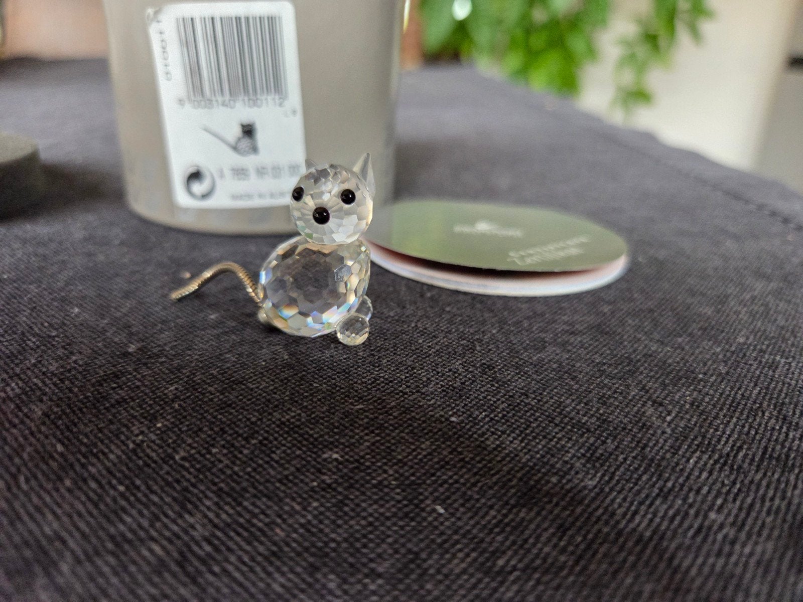 Swarovski kristallen katje - Zo goed als nieuw, Ophalen of Verzenden, Zo goed als nieuw, Hond of Kat, Beeldje of Figuurtje