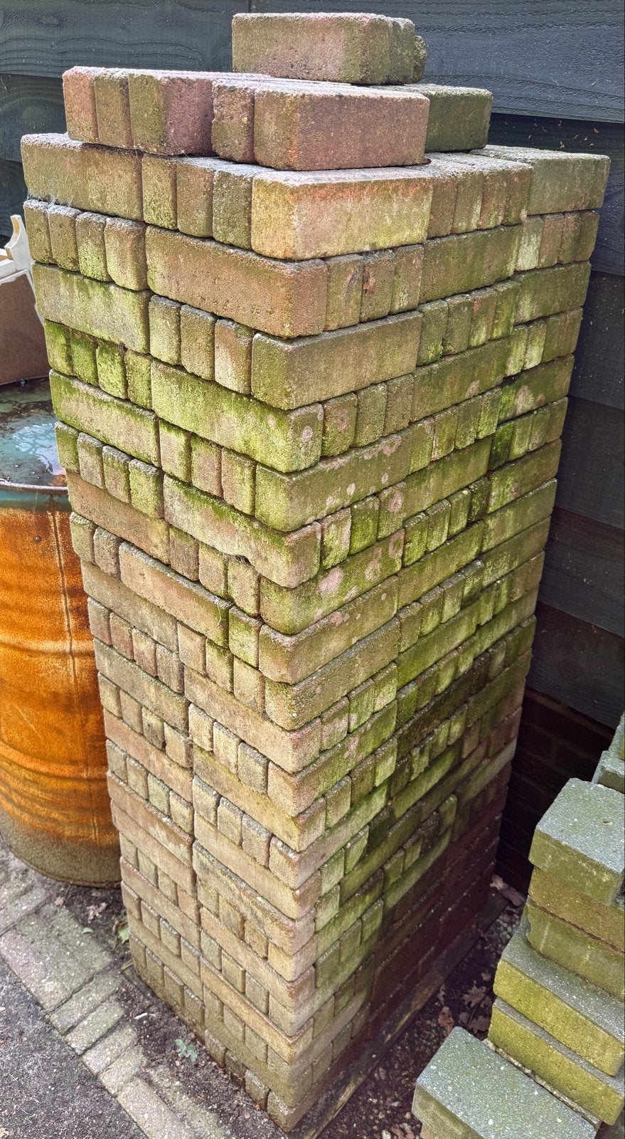 Gebruikte straatstenen 6 cm dik - Ideaal voor terras of pad, Ophalen, Gebruikt, Beton