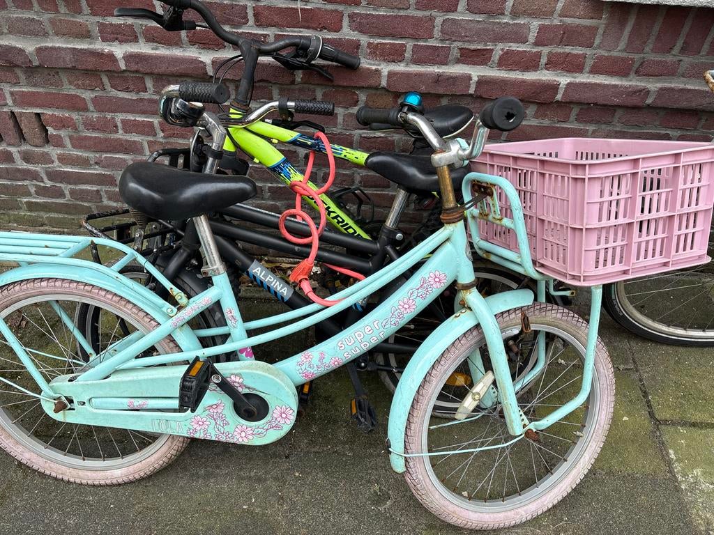 kinderfiets met mandje, Ophalen, Gebruikt, 16 tot 20 inch