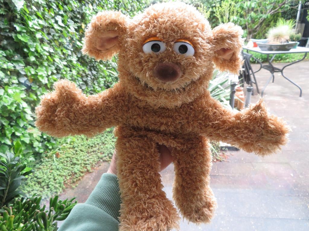Handpop hond of beer Tommy Tommie van Sesamstraat, Middelgroot (20 tot 80 cm), Bruin, Hond, Ophalen of Verzenden