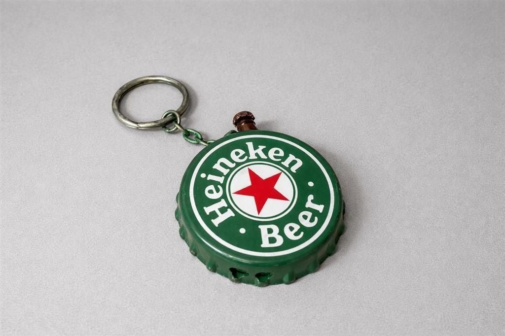 Navulbare Heineken aansteker- in de vorm van een flesdop, Ophalen of Verzenden, Gebruikt, Heineken