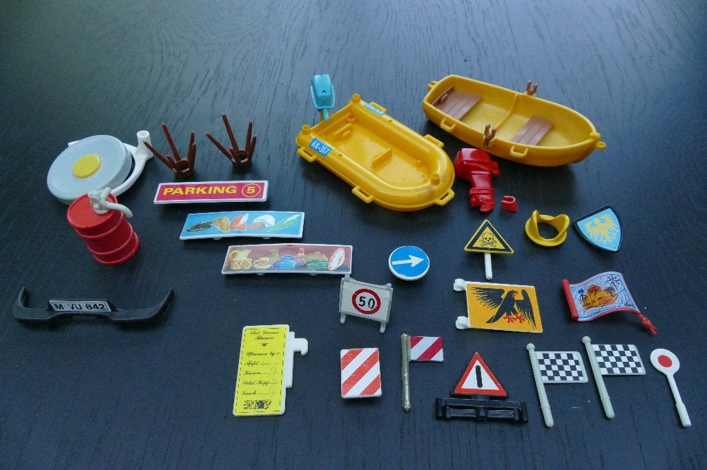 Los playmobil - bootjes, vlaggen, olietank, Ophalen of Verzenden