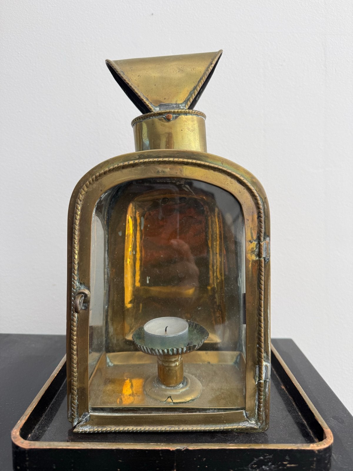 Antieke Koperen/Messing Scheepslantaarn/ lampion, Ophalen of Verzenden