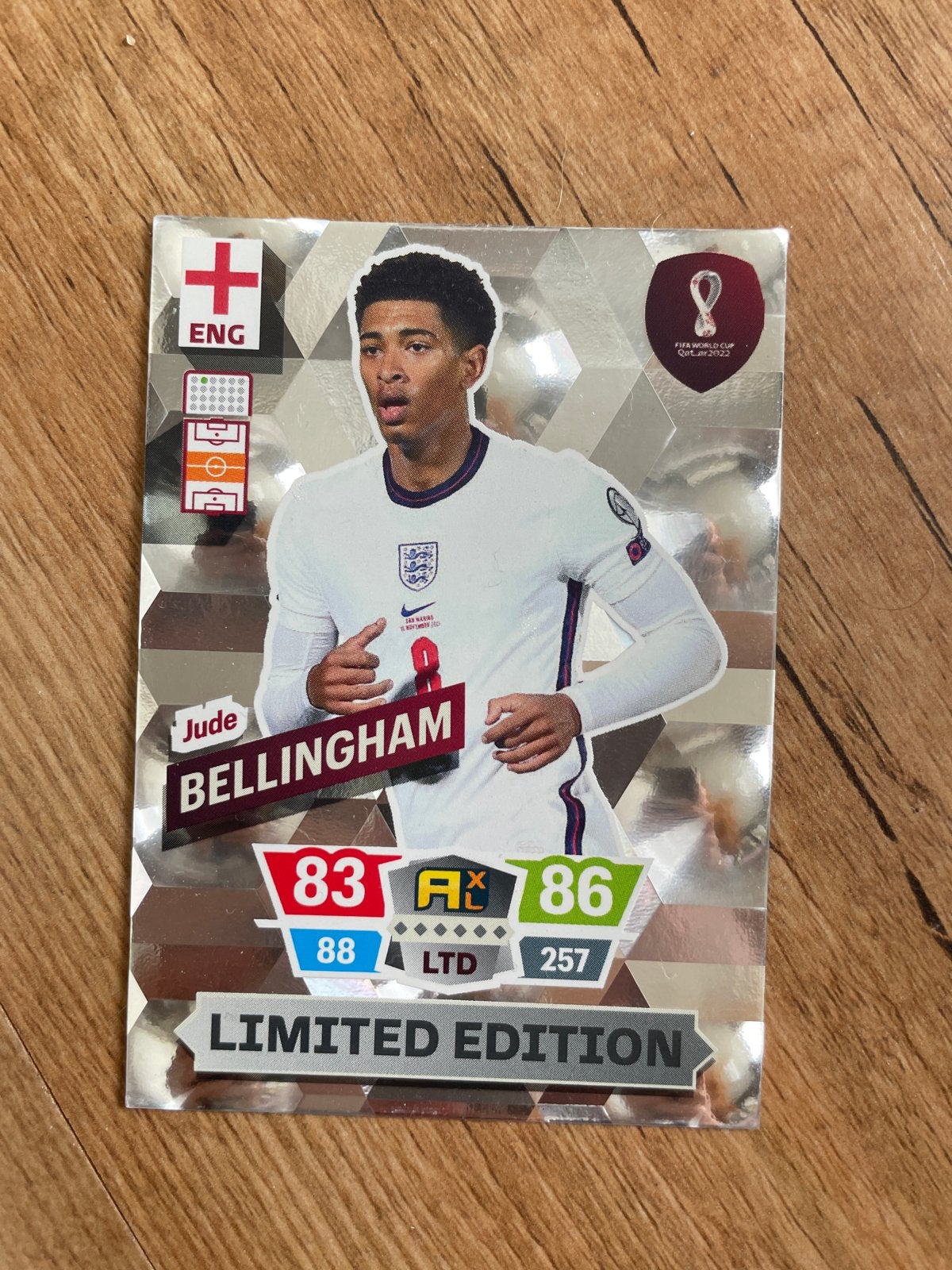 Jude Bellingham Limited Edition Panini Adrenalyn XL kaart, Ophalen of Verzenden, Zo goed als nieuw, Buitenlandse clubs, Spelerskaart