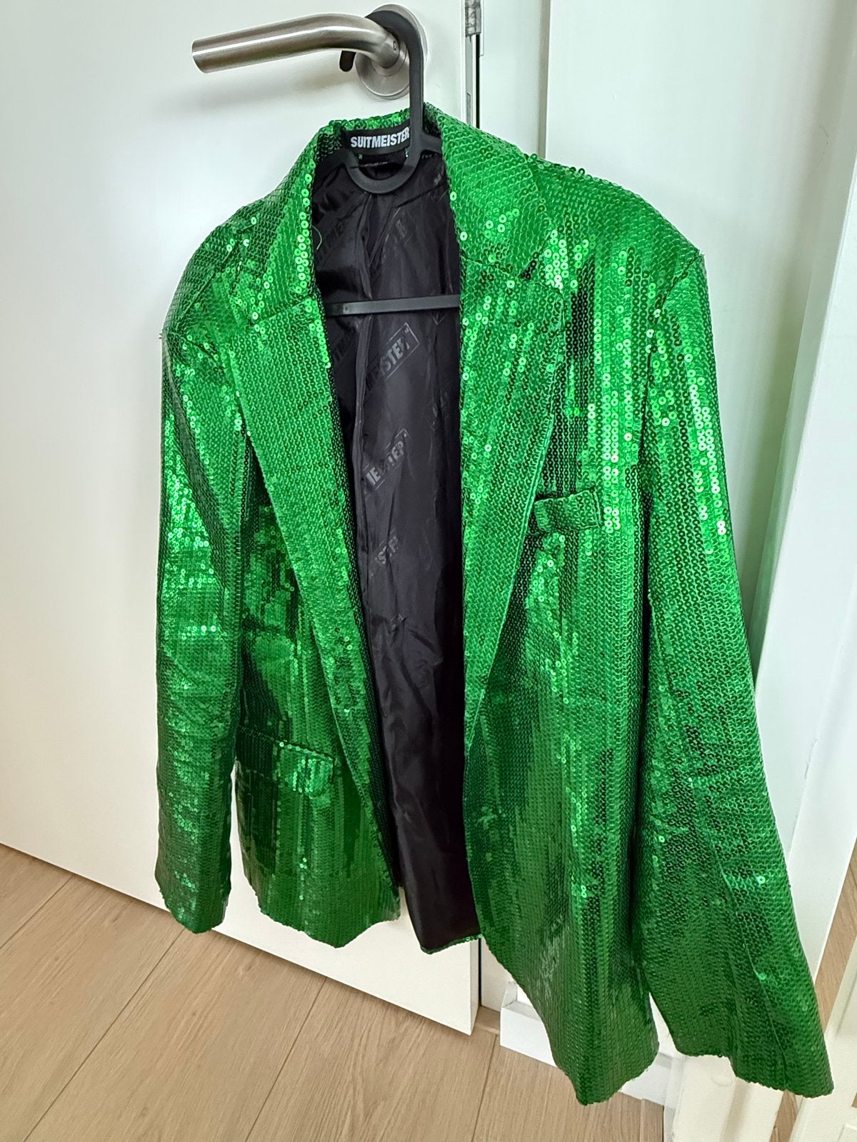 Suitmeister pailletten colbert - Zo goed als nieuw, Kleding | Heren, Ophalen, Zo goed als nieuw, Maat 48/50 (M), Groen