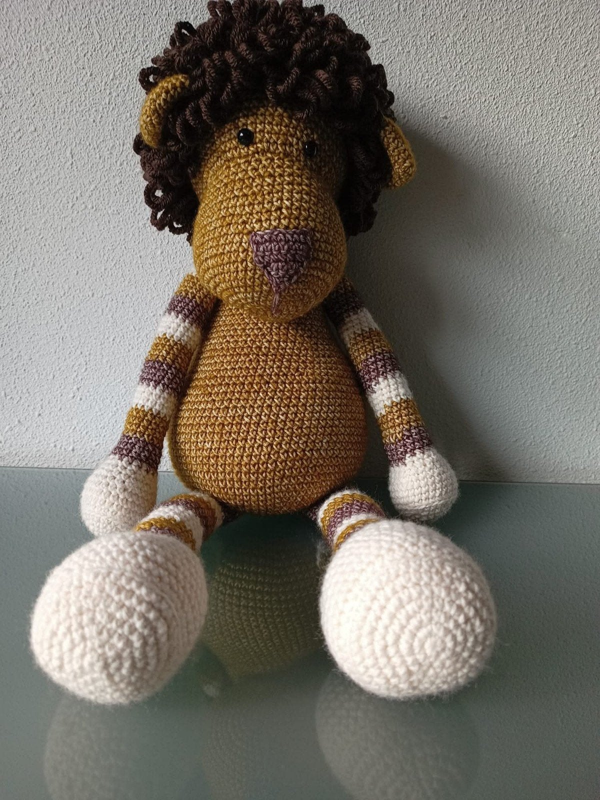 Gehaakte leeuw knuffel - Handgemaakt en uniek, Overige merken, Nieuw, Ophalen of Verzenden, Middelgroot (20 tot 80 cm)