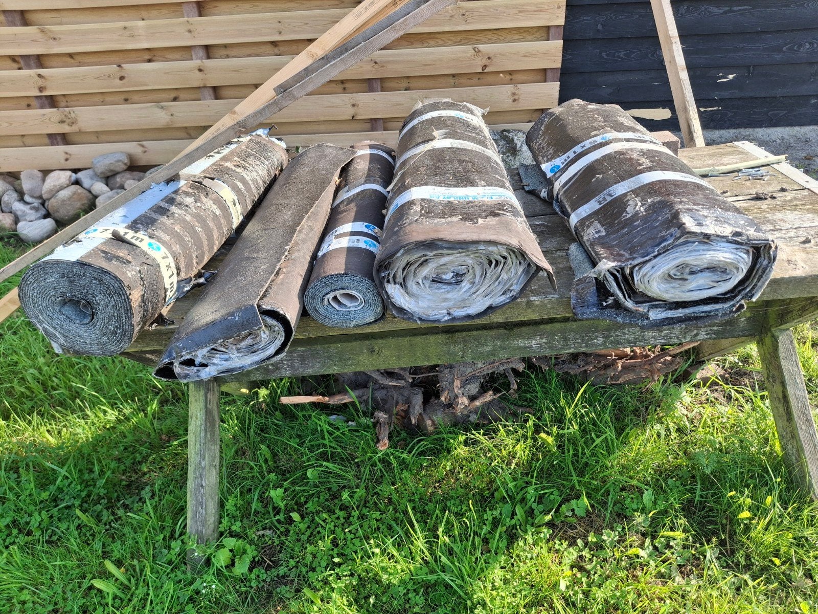 Dakleer rollen - Diverse mate, goede staat, Ophalen, Overige materialen, Gebruikt, Zwart