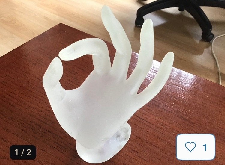 Sieradenhouder hand / Ringhouder van resin, Nieuw, Kunststof, Ophalen of Verzenden, Modern