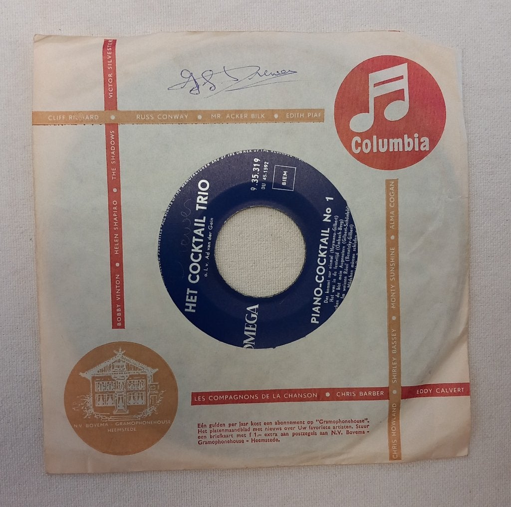 Cocktail Trio – Piano-Cocktail No 1 / Piano-Cocktail No 2, Gebruikt, 7 inch, Ophalen of Verzenden, Pop