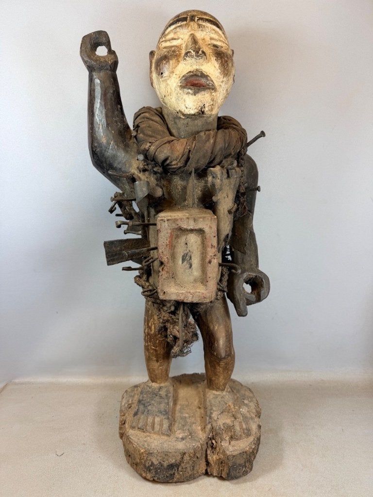 260301 Groot oud Bakongo protection sculpture - Congo., Ophalen of Verzenden