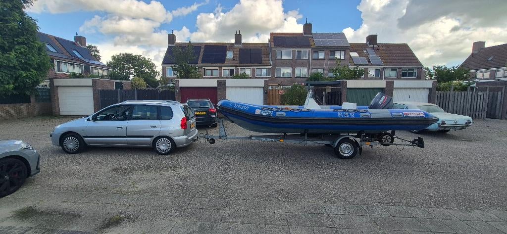 Narwhal 5:80 RIB rubberboot met Yamaha 40pk en trailer, Watersport en Boten, Rubberboten, Ophalen, Gebruikt, Benzine, Overige materialen