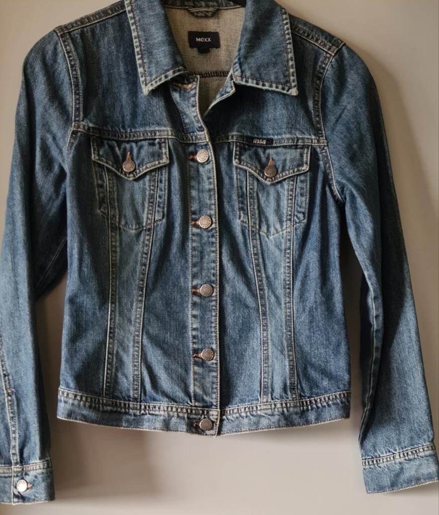 MEXX SPIJKERJAS Z.G.A.N M38, Kleding | Dames, Jassen | Zomer, Ophalen of Verzenden, Zo goed als nieuw, Blauw