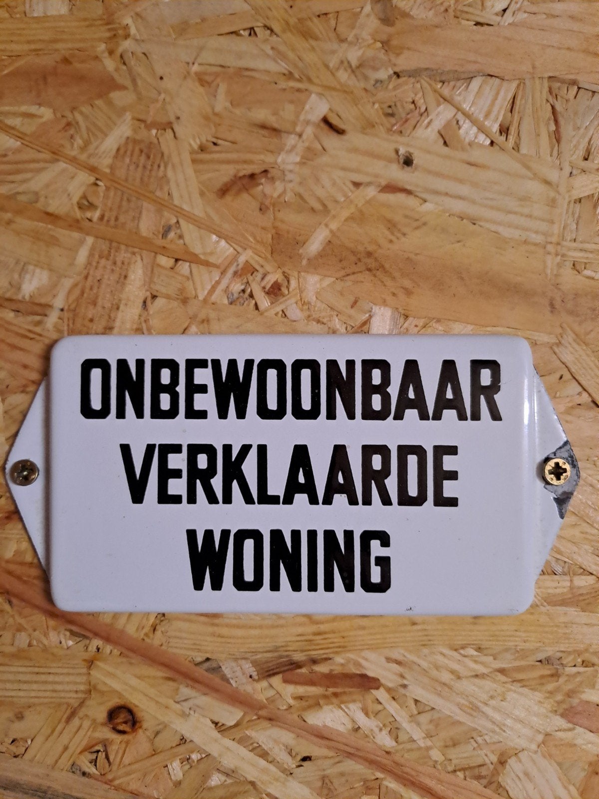 8 oude emaille deurpostjes, Verzenden, Gebruikt, Reclamebord