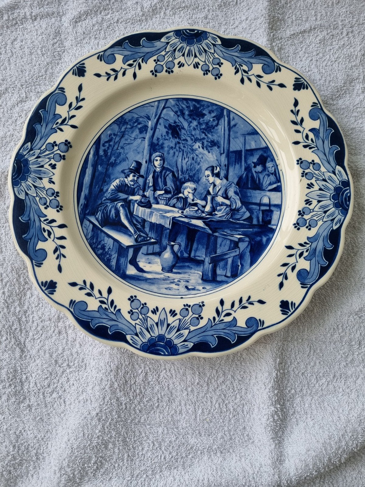 Gesigneerd Delfts Blauw Bord Regina 430 - 28cm, Ophalen of Verzenden