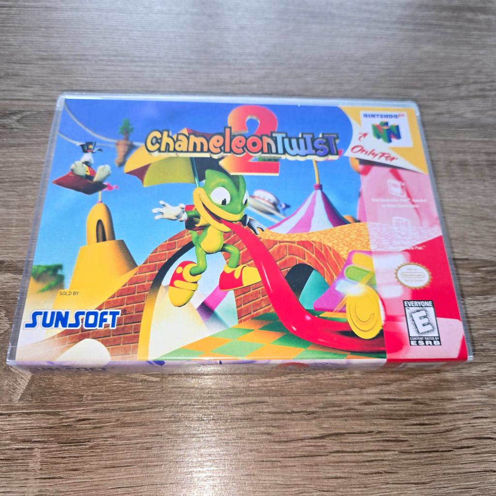 Chameleon Twist 2 N64 Game Case (2), Spelcomputers en Games, Games | Nintendo 64, 1 speler, Verzenden, Zo goed als nieuw, Vanaf 3 jaar