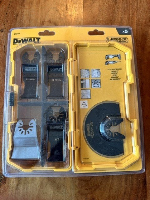DeWALT DT20715 Multitool Accessoireset 5-delig in Toughcase, Ophalen of Verzenden, Nieuw, Gereedschapsset, DeWalt