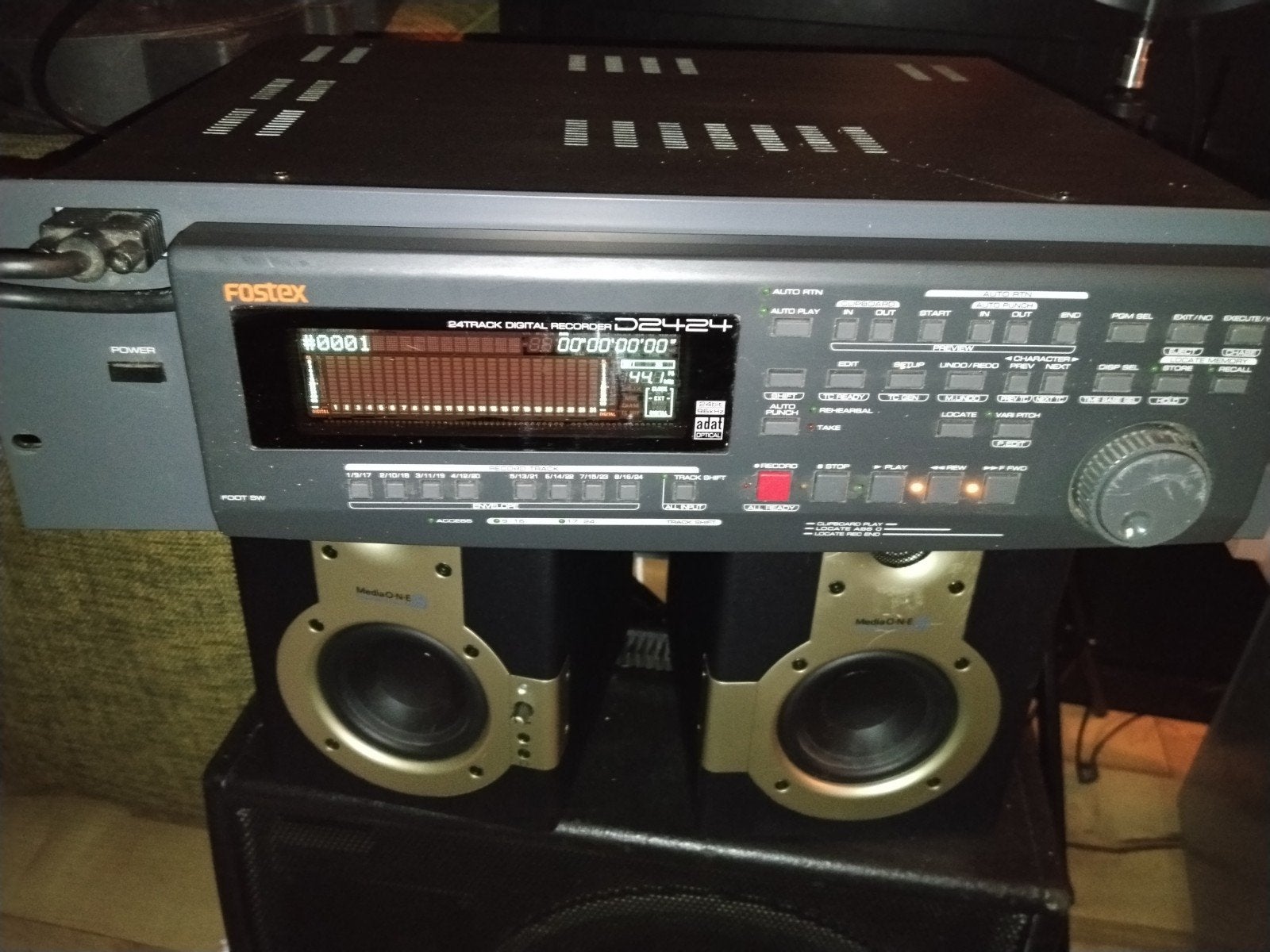Fostex D2424 Digitale Recorder met afstandsbediening, Ophalen of Verzenden, Gebruikt