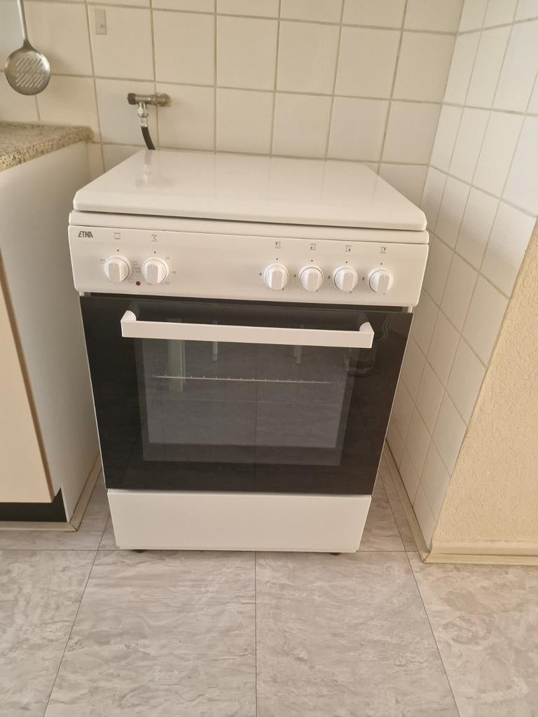 Etna gasfornuis met elektriche oven. Weinig gebruikt., Witgoed en Apparatuur, Fornuizen, Ophalen, 4 kookzones, Zo goed als nieuw