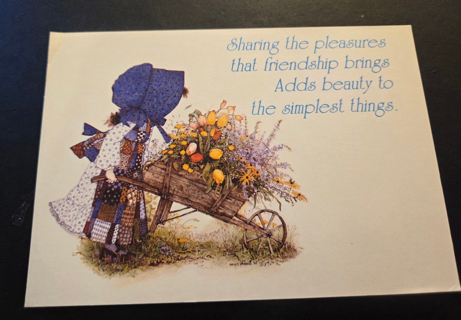 Vintage Holly Hobbie ansichtkaart - Vriendschap, Verzenden, 1980 tot heden, Ongelopen, Kinderen