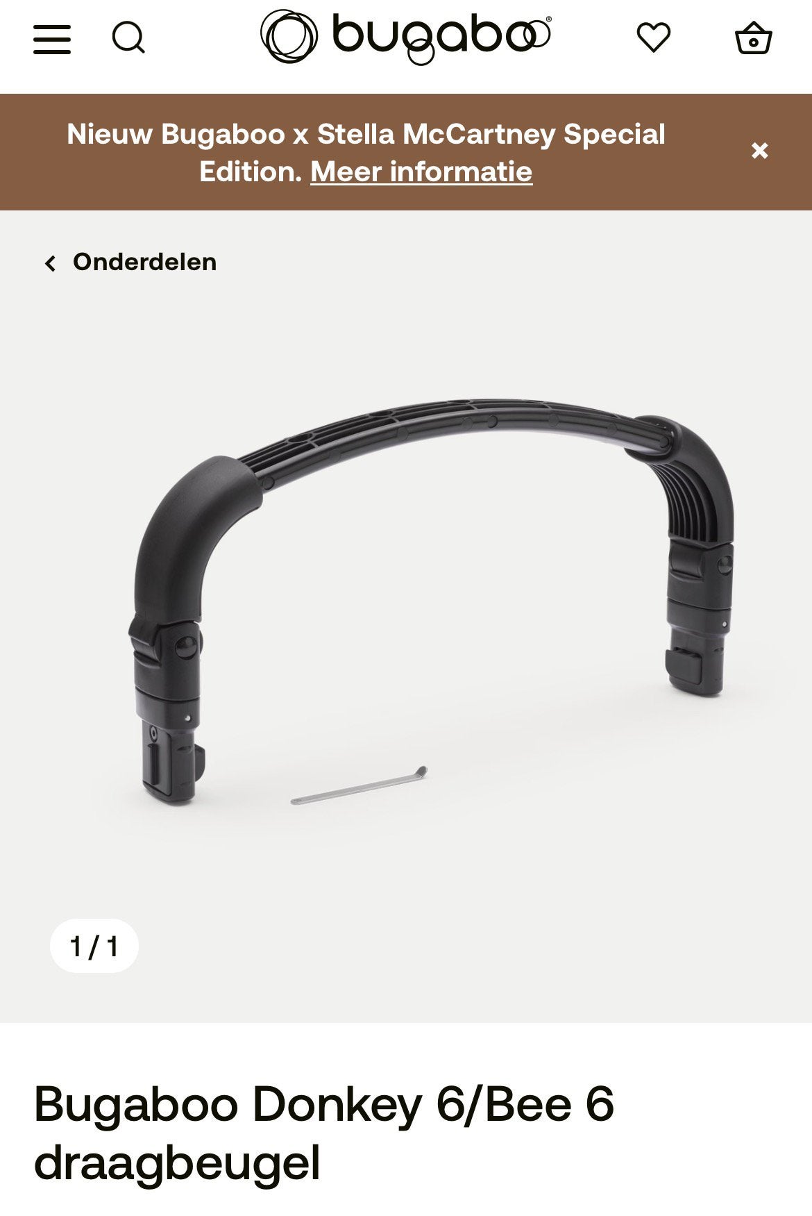 Gezocht: draagbeugel voor bugaboo kinderwagen, Ophalen of Verzenden, Bugaboo