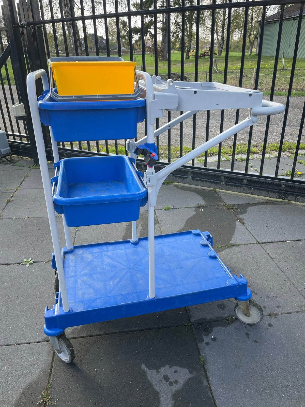 Professionele Schoonmaakwagen met 2 emmers, Huis en Inrichting, Schoonmaakartikelen, Ophalen, Dweilemmer, -bak, of -wagen