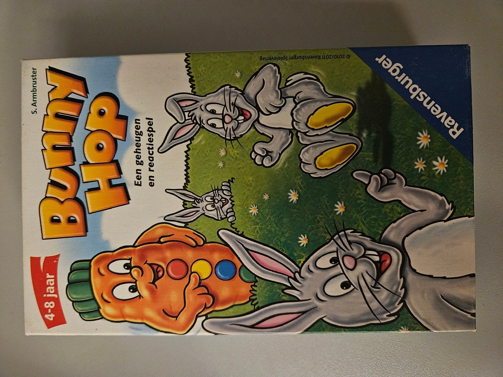 Bunny Hop - Een geheugen en reactiespel (kleine versie), Gebruikt, Ophalen of Verzenden, Reisspel, Drie of vier spelers