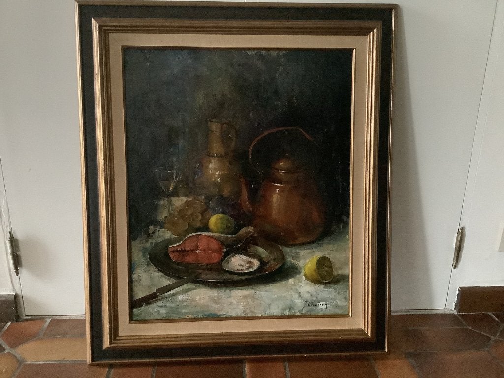 *J.Cuvelier (Brussel 1908) -Prachtig schilderij -Zie PIRON.., Ophalen of Verzenden, Origineel werk