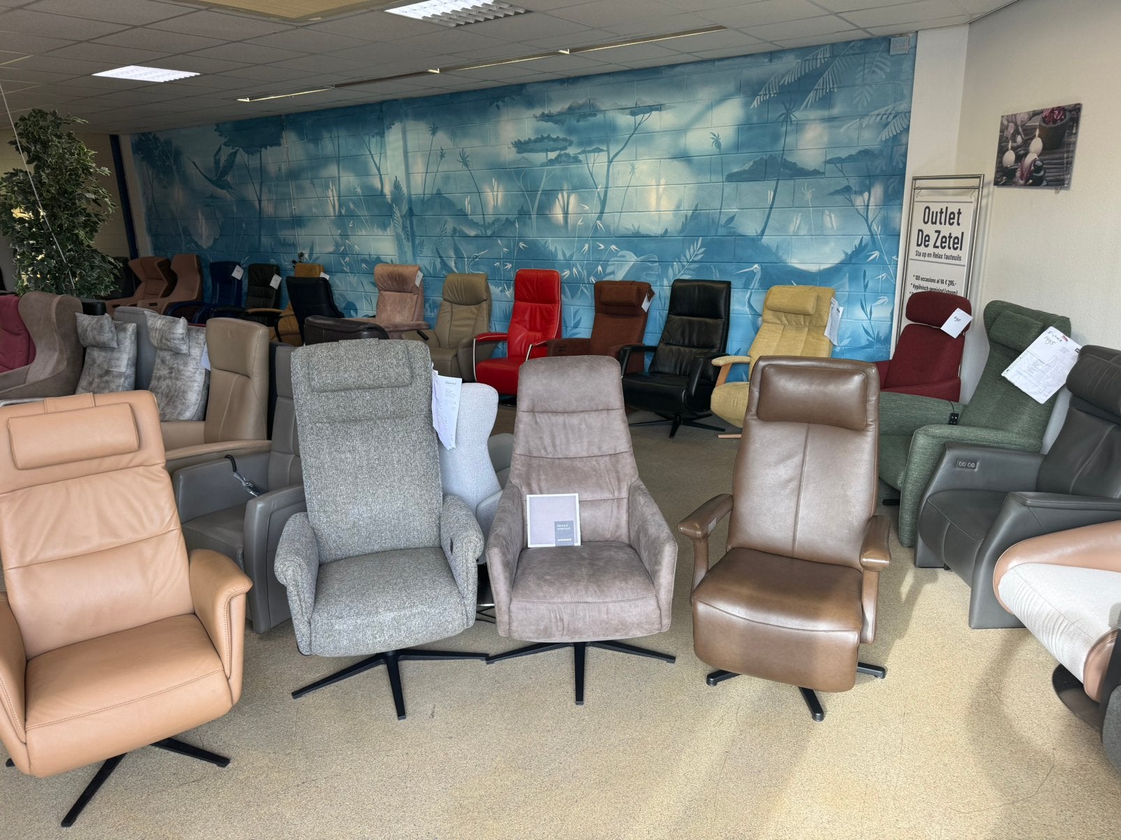 Prominent sta op stoel relax fauteuil gratis bezorging, Verzenden, Zo goed als nieuw, Stof, Ruim 100 modellen in alle kleuren en maten