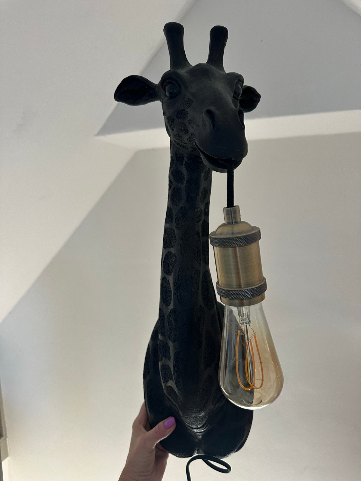 Wandlamp Giraffe Zwart, Ophalen, Kunststof, Zwart, Zo goed als nieuw