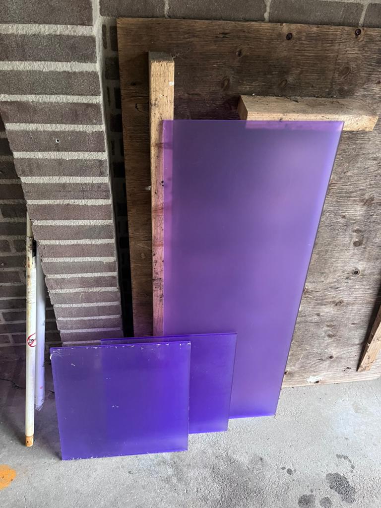 Acrylaat platen paars GRATIS, Ophalen, Zo goed als nieuw, Overige materialen, Minder dan 20 mm