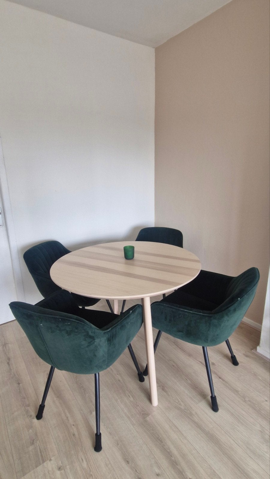 Set van 6 groene kuipstoelen - Gebruikt, Ophalen, Gebruikt, Overige kleuren, Stof
