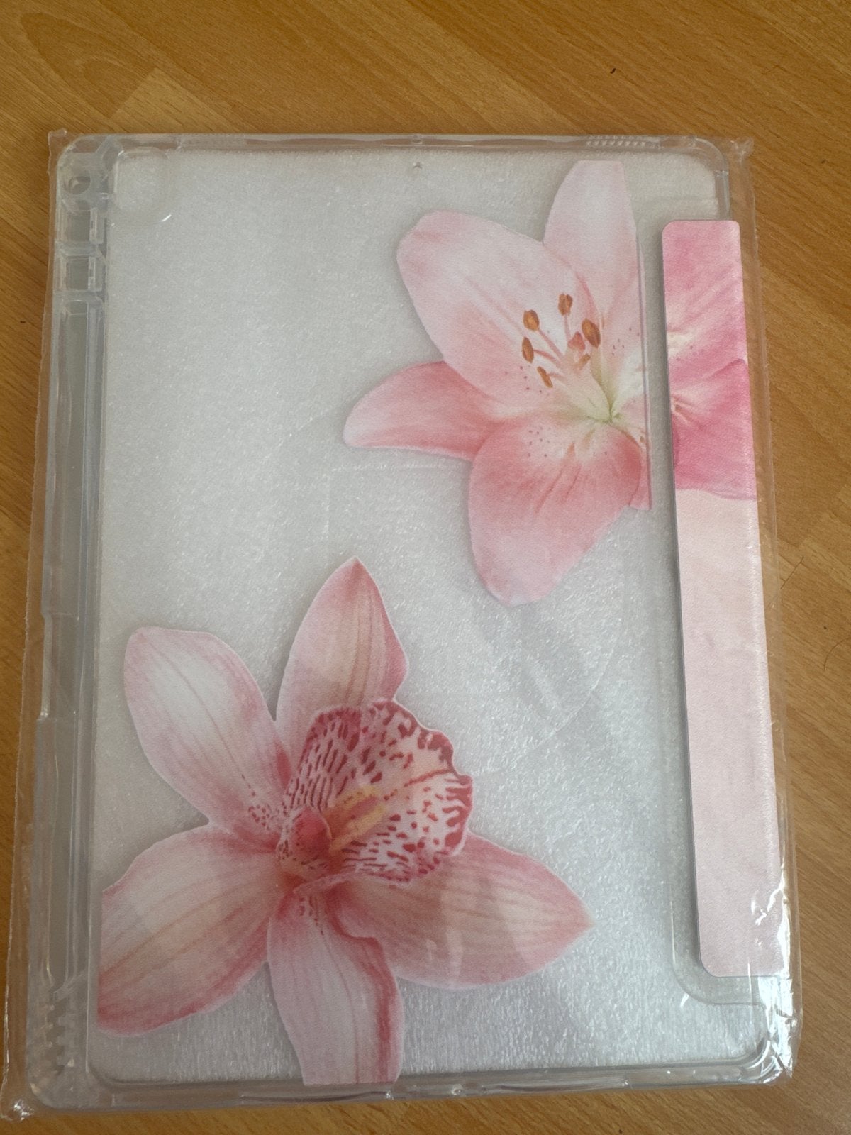 Roze bloemen iPad hoes 10.2 inch (7e/8e/9e generatie), Computers en Software, Rose Goud, Apple iPad, Nieuw, Ophalen