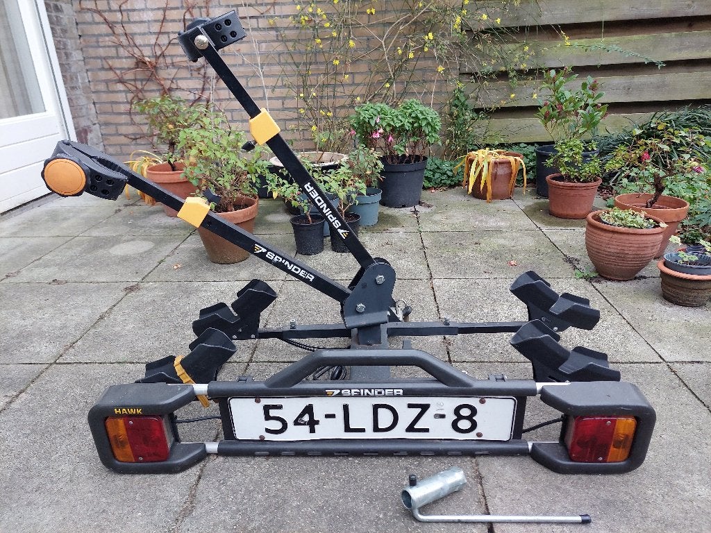 Fietsendrager Spinder Hawk, Auto diversen, Fietsendragers, Ophalen, Gebruikt, 2 fietsen, Trekhaakdrager