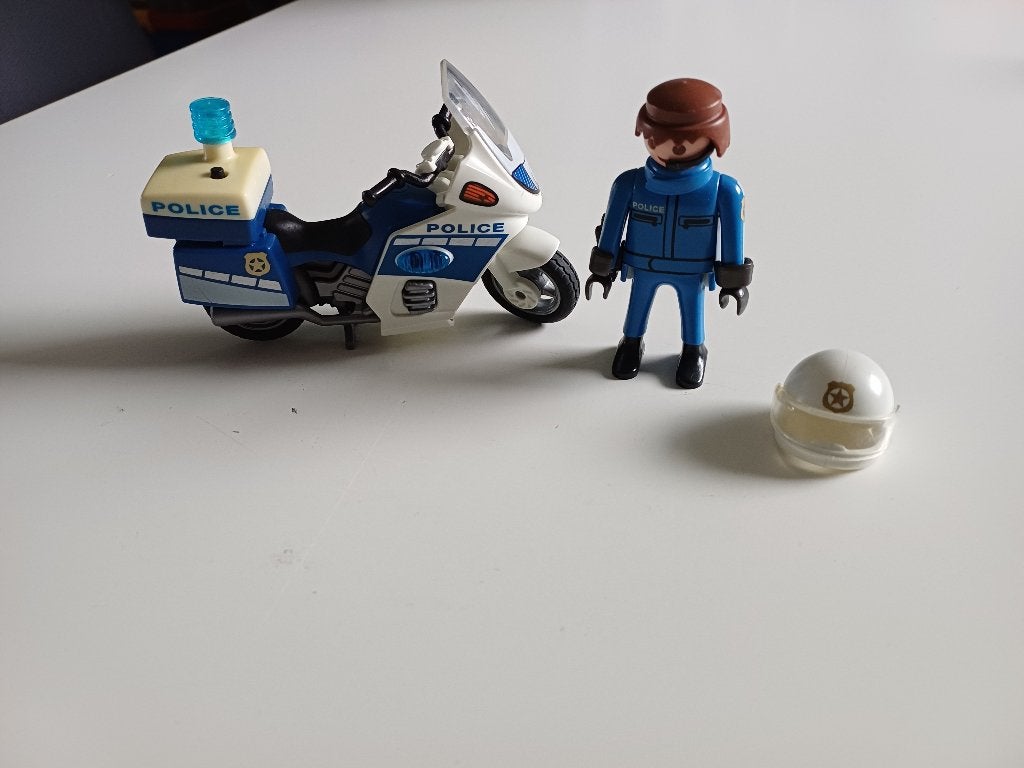 Playmobil Politiemotor met LED-licht - 6923, Kinderen en Baby's, Speelgoed | Playmobil, Ophalen of Verzenden, Zo goed als nieuw