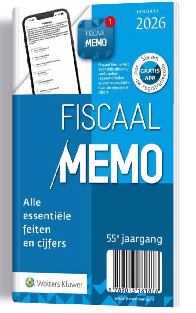 Fiscaal memo januari 2026, editie 2026 druk 1, Ophalen of Verzenden, Zo goed als nieuw, Geld en Beleggen, Wolters Kluwer