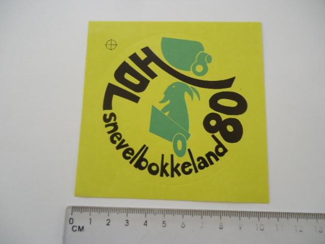 sticker oud Carnaval 1980 den bosch oeteldonk bokkeland, Verzenden, Zo goed als nieuw, Bedrijf of Vereniging