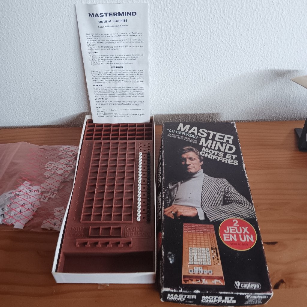 Mastermind - word en cijfers - franse editie - jaren 70, Een of twee spelers, Ophalen of Verzenden, Gebruikt, Capiepa