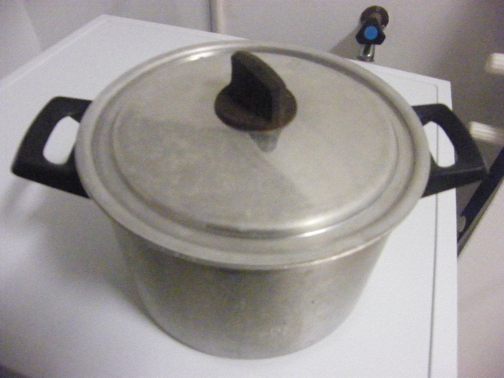 aluminium kookpan, Kookpan of Snelkookpan, Gebruikt, Keramische plaat, Aluminium
