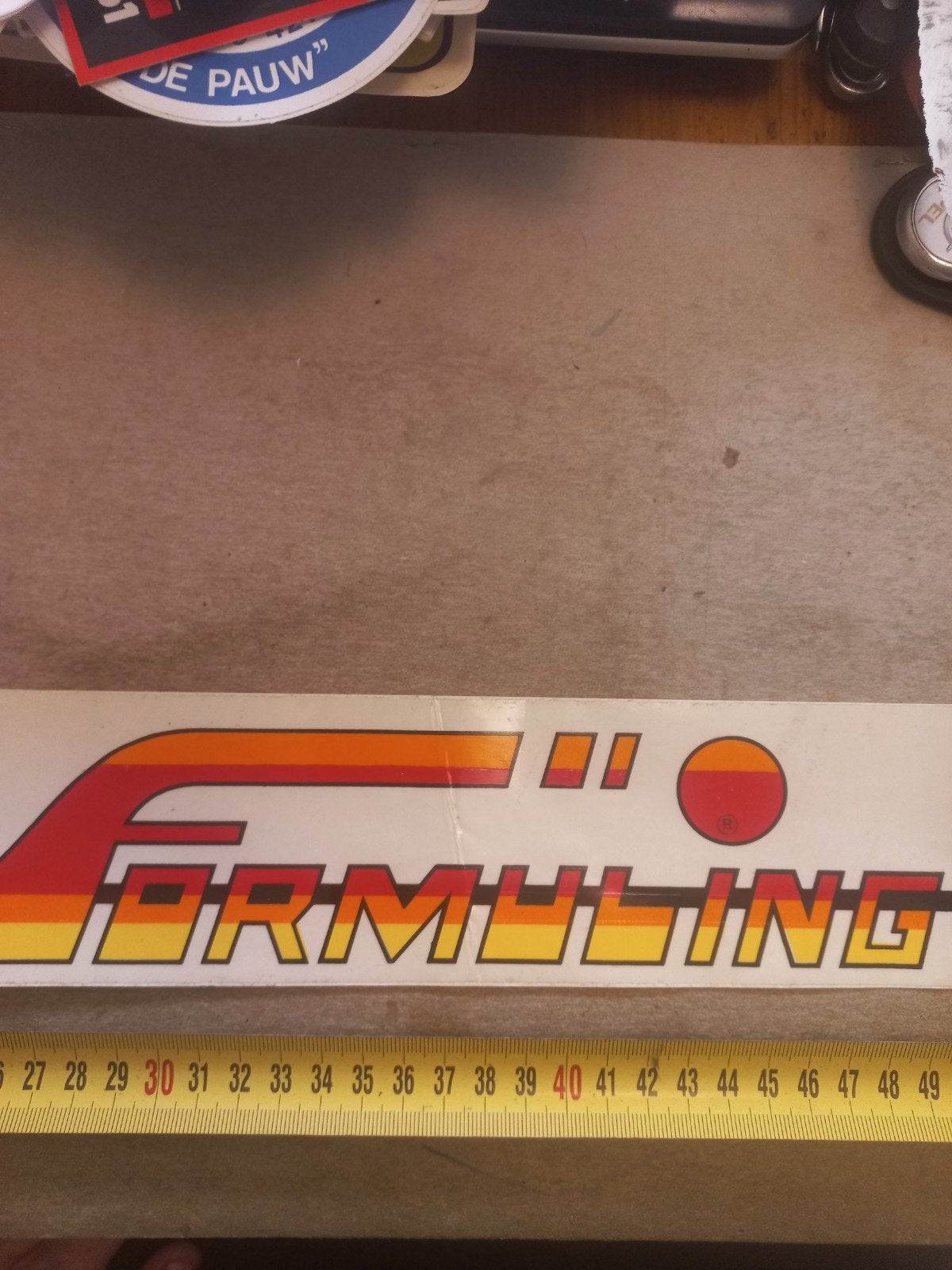 Vintage Formuling Sticker/, Auto diversen, Ophalen of Verzenden