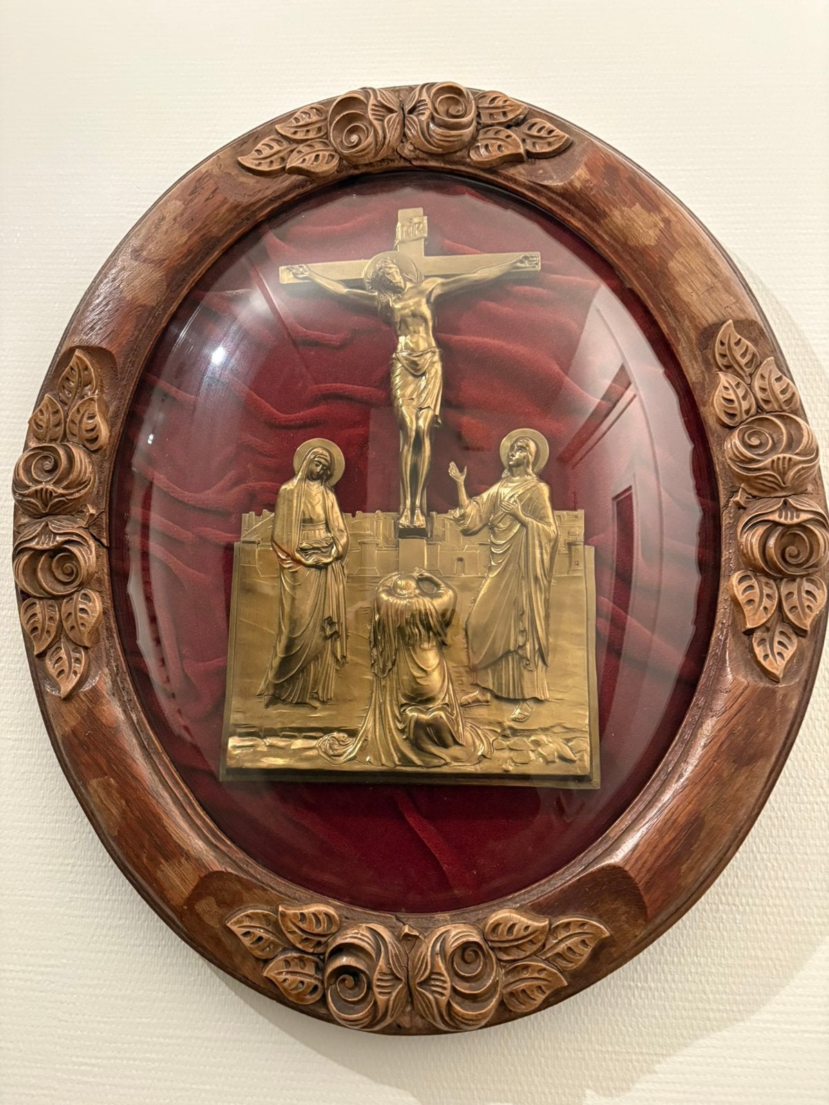 Devotiestuk : Kruising van Jezus Christus, Antiek en Kunst, Ophalen of Verzenden