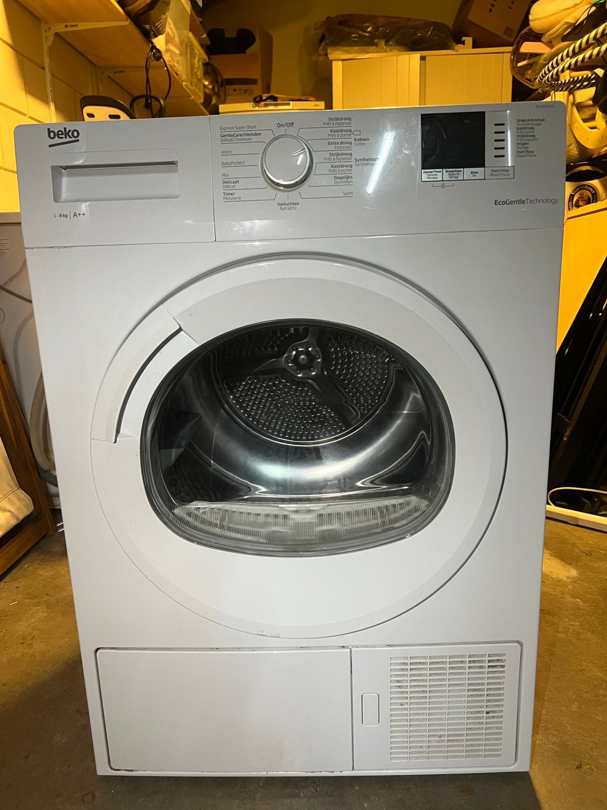 Beko DPU 8360 X Condensdroger 8kg A++ EcoGentle, Ophalen, Gebruikt, 8 tot 10 kg, Voorlader