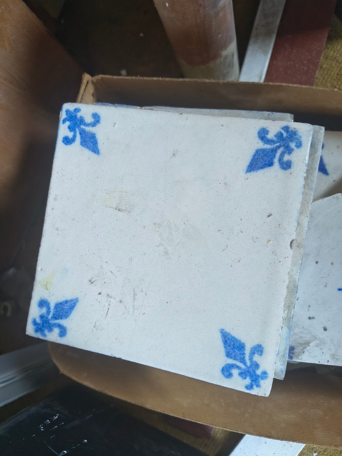 Antieke Delfts Blauwe Tegels - Handgeschilderd, Antiek en Kunst, Ophalen