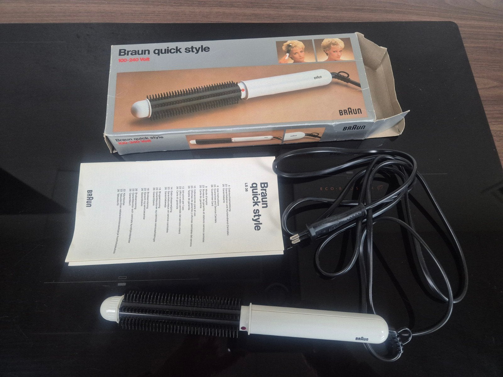 Vintage BRAUN quick style, krulborstel, Ophalen of Verzenden, Zo goed als nieuw, Krultang of Stijltang