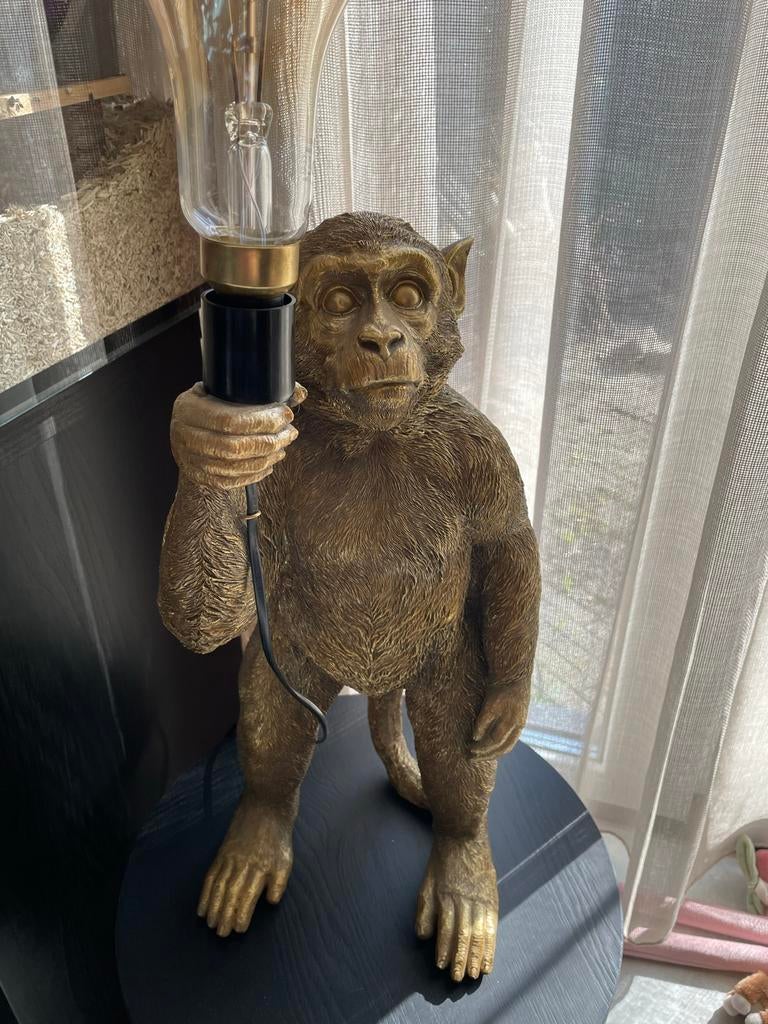 Apen lamp nieuw, 52 cm hoog, Ophalen of Verzenden, Nieuw, Overige materialen, 75 cm of meer