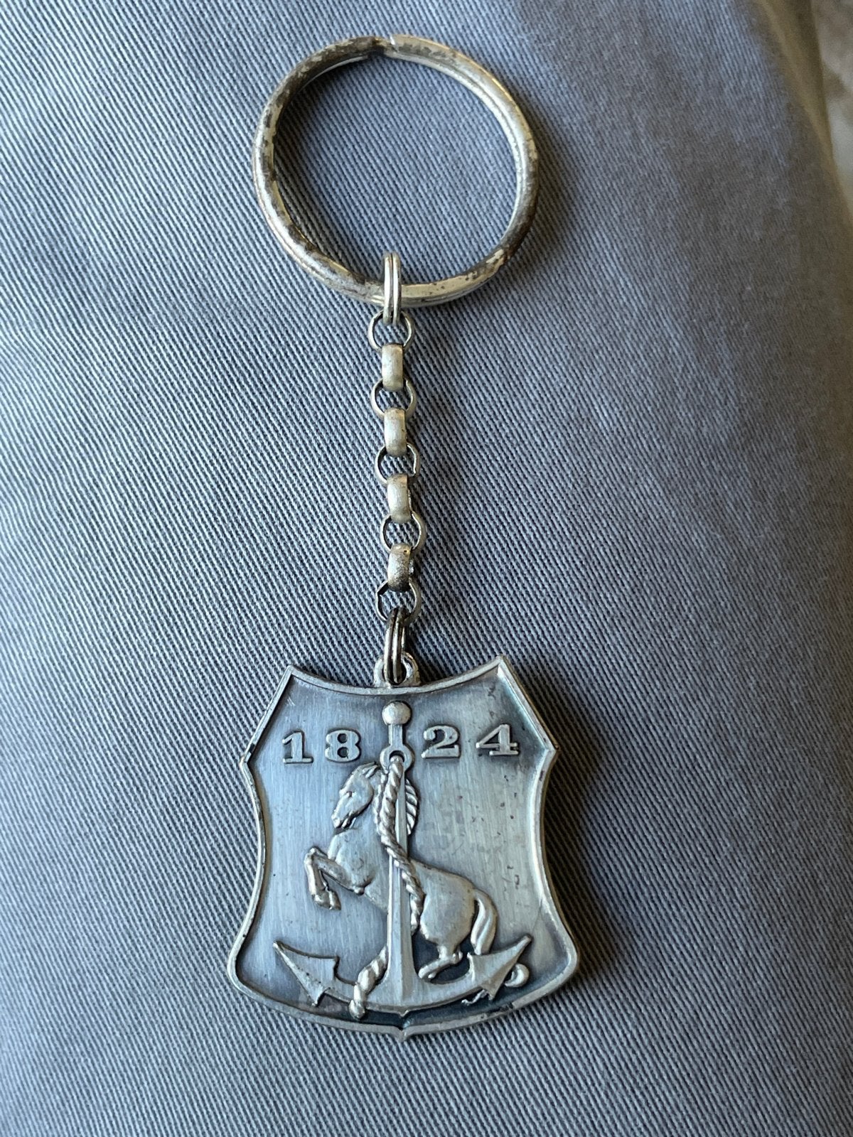 Vintage ABN Sleutelhanger - Paard & Anker 1824, Ophalen of Verzenden, Gebruikt