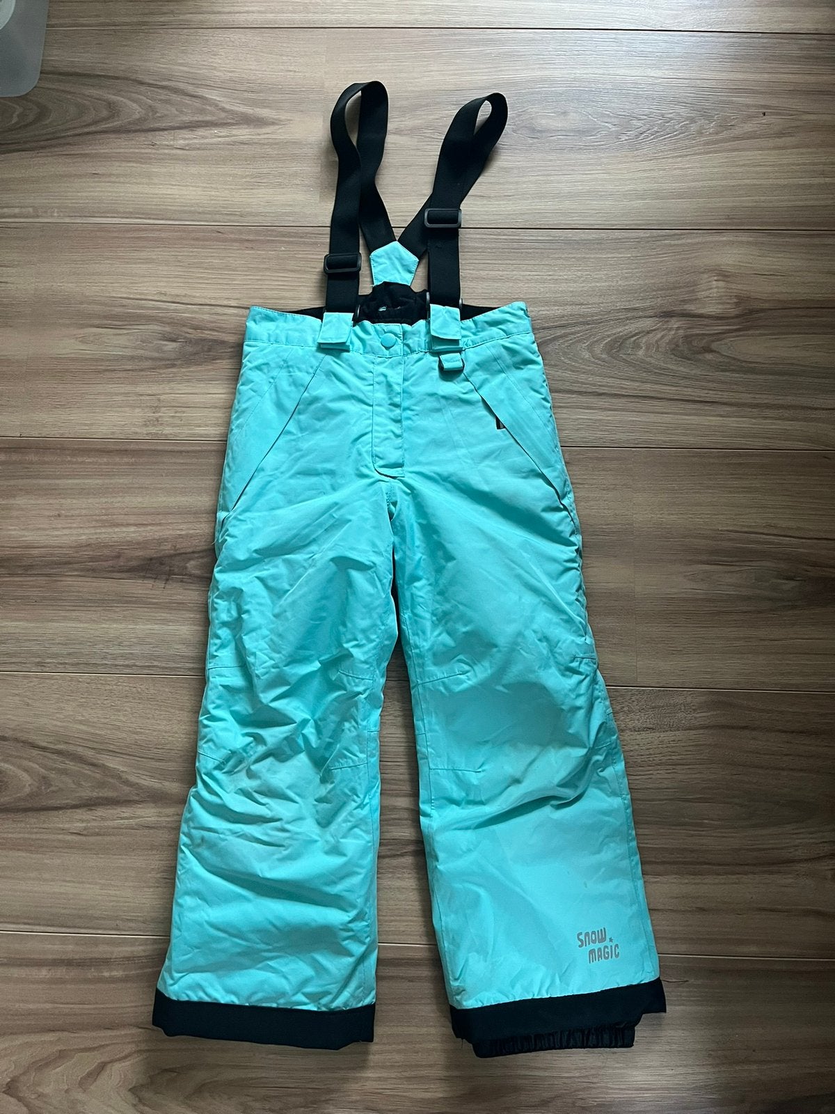 Skibroek maat 110/116 lichtblauw, Ophalen of Verzenden, Zo goed als nieuw, Jongen of Meisje, Broek