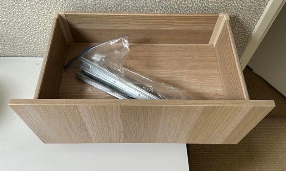 IKEA Besta lade Lappviken licht eiken 60x25 cm, Ophalen, 1 of 2 laden, 50 tot 100 cm, Zo goed als nieuw