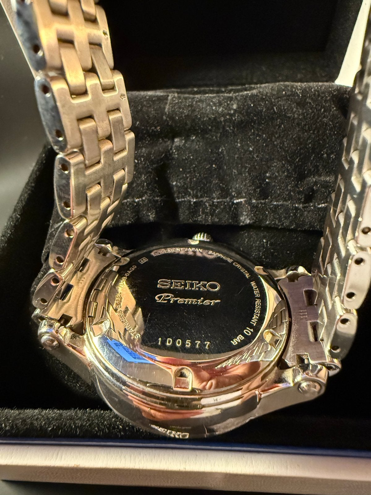 Seiko SNP039 - Premier Kinetic Perpetual Calendar, Ophalen, Seiko, Staal, Polshorloge
