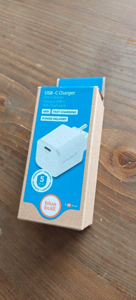 NIEUW: BlueBuilt Oplader met Usb C Poort 45W Wit, Telecommunicatie, Mobiele telefoons | Telefoon-opladers, Nieuw, Ophalen of Verzenden